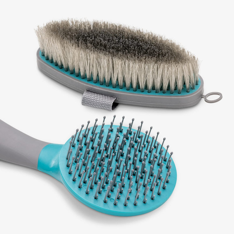 Navaris Horse Grooming Brush Set - 2X Equestrian Brushes for Horses Tail Mane and Body Groom Kit Comb Set - Detangling Horse Hair Brush - BeesActive Australia