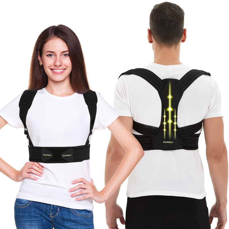 Posture Corrector for Men and Women, Adjustable Upper Back Brace, Muscle Memory Support Straightener, Providing Pain Relief from Neck, Shoulder, and Upper and Lower Back, Large-X Large(37''-47'') - BeesActive Australia