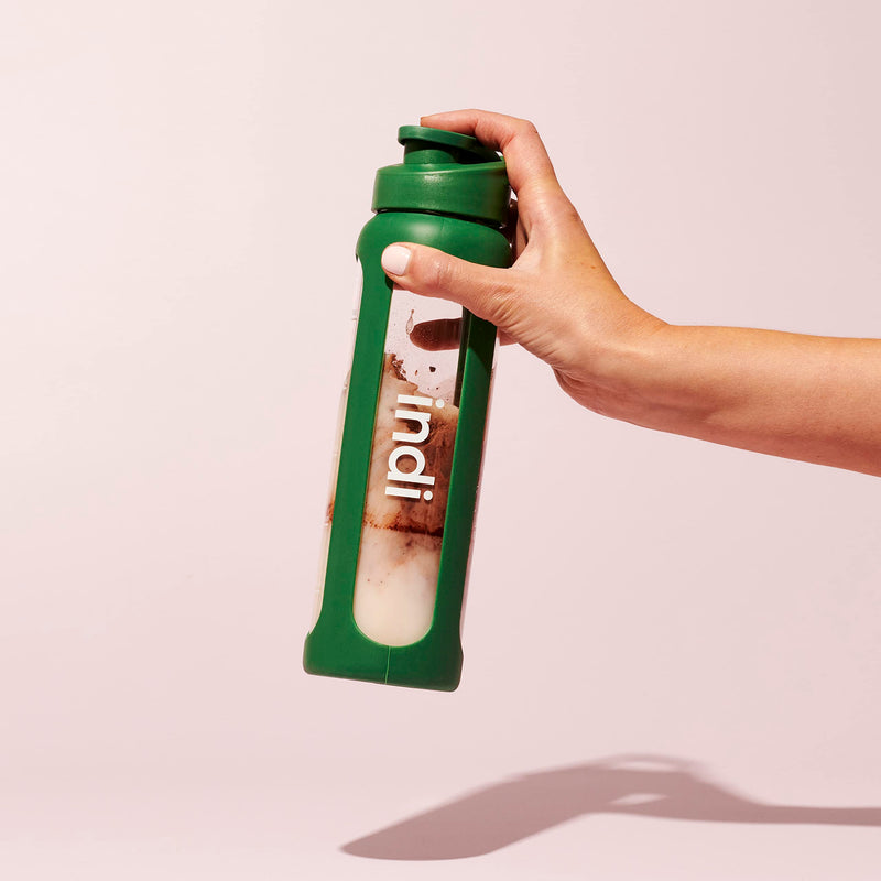 Indi Shaker Bottle with Whisk - with Shaker Ball to Mix and Dissolve Protein Powder Efficiently - Silicone Casing - 700ml Capacity - BeesActive Australia