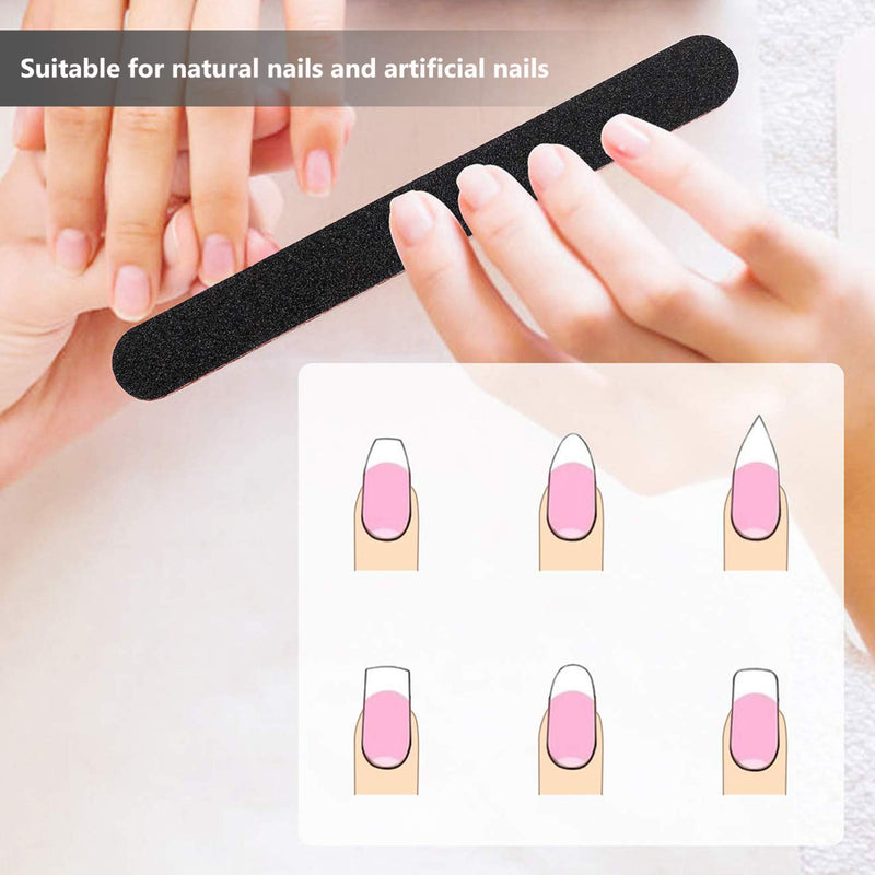 Beaupretty 20pcs Glitter Nail File Emery Board Manicure Care Pedicure Tools for Women Girls - BeesActive Australia
