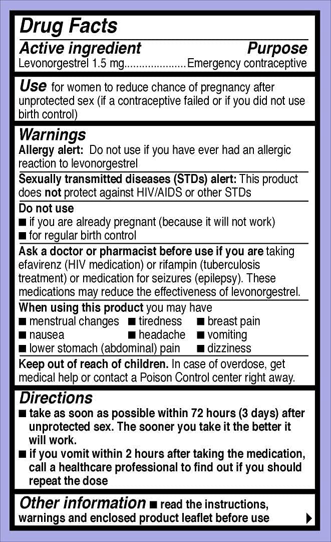 PLAN B ONE STEP EMERGENCY CONTRACEPTIVE - BeesActive Australia