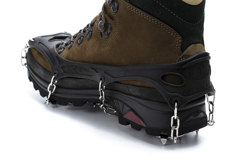 Hillsound FreeSteps6 - Ice Traction Cleats/Crampons, 21 Stainless Steel Spikes, 2 Year Warranty Black Large - BeesActive Australia