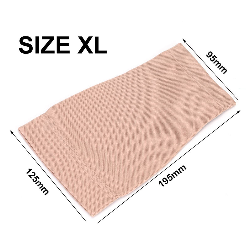 20LY 1 Pair Full Forearm Compression Sleeves Tattoo Cover Up Sleeve for Men Women UV Protection Beige M - BeesActive Australia