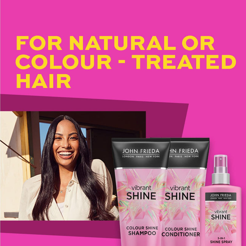 John Frieda Vibrant Shine Weightless Detangling Heat Protection 3-in-1 Spray 150ml, White - BeesActive Australia