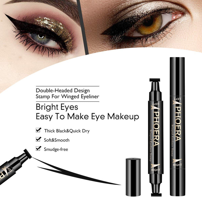 PHOERA Eyeliner Stamp Wingliner -Anglicolor black eyeliner- liquid eyeliner for Women Black Eyeliner Pen Winged Eyeliner Pencil,Easy to use,Long Lasting,Smudge-proof, No Dipping (Eyeliner Stamp) 1 Count (Pack of 1) - BeesActive Australia