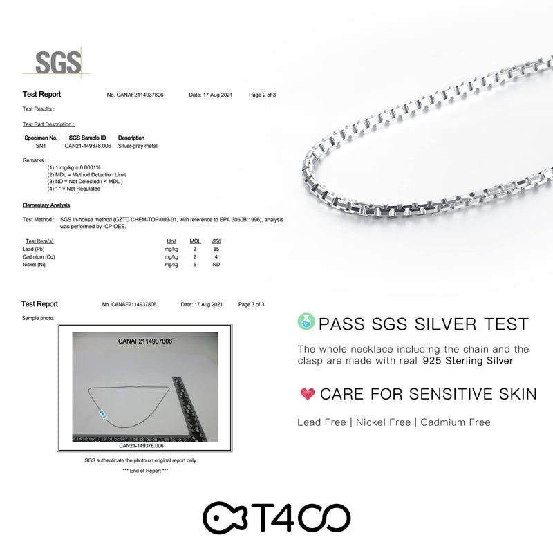 T400 925 Sterling Silver Chain Necklace 1.5mm 1mm Gold Plated Italian Box Chains for Women Men Teens 16 18 20 22 24 26 30 inches 20.0 Inches 1.5mm Silver - BeesActive Australia
