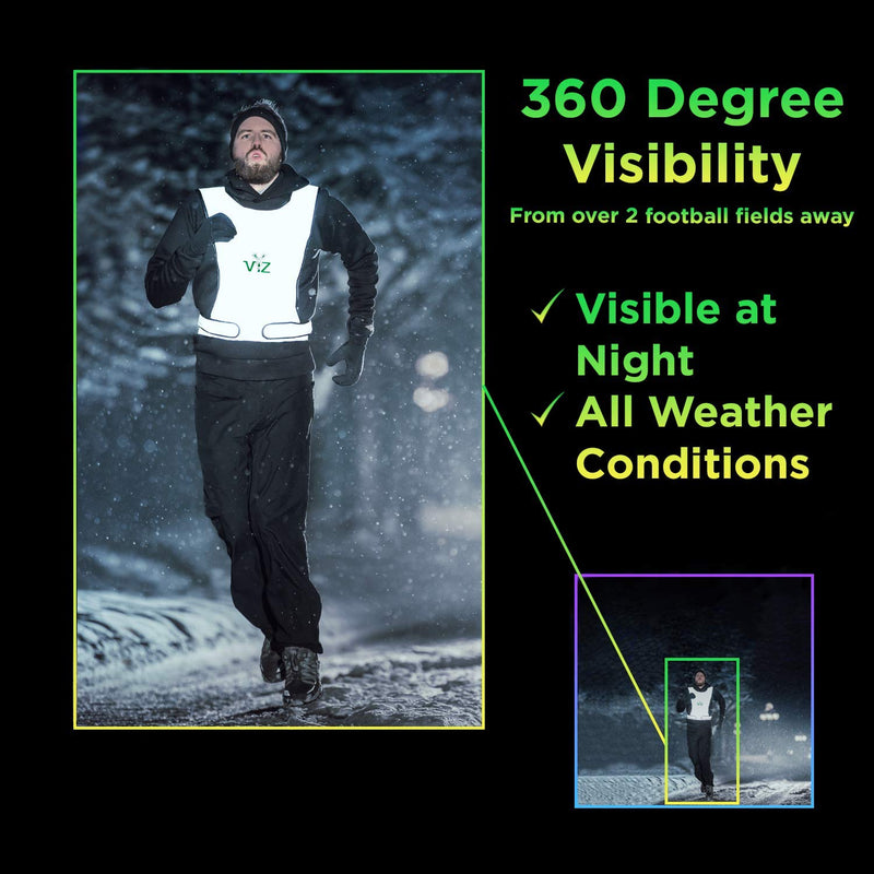 247 Viz Blaze Reflective Running Vest Safety Gear - 360˚ High Visibility Vest For Women & Men - Running, Walking, and Cycling Medium - BeesActive Australia