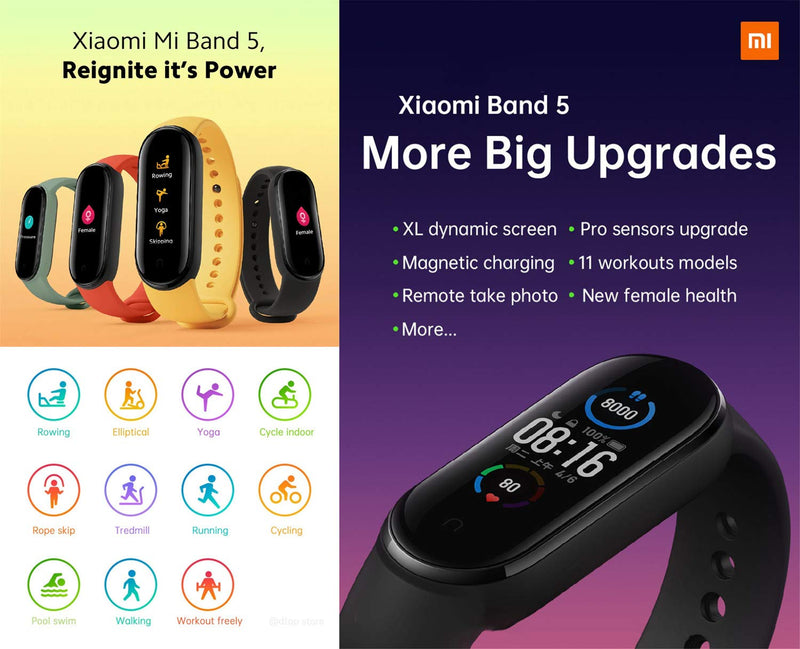 Xiaomi Mi Band 5 (Black) - BeesActive Australia