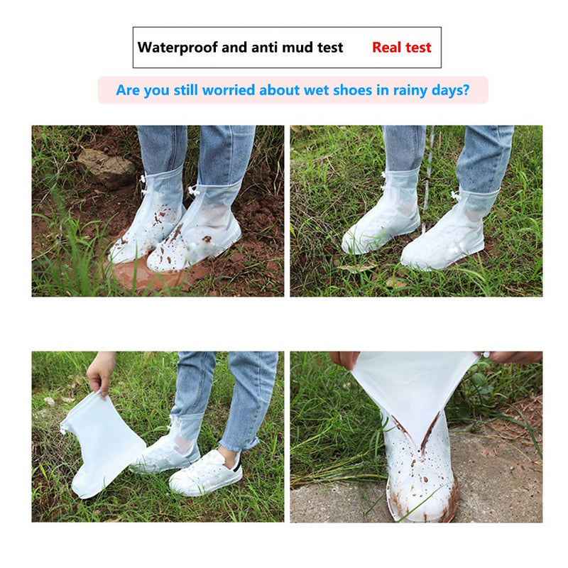Fnytery Reusable PVC Waterproof Shoe Cover, Transparent Rain and Snow Waterproof Shoe Cover, Suitable for Children, Men and Women Medium - BeesActive Australia