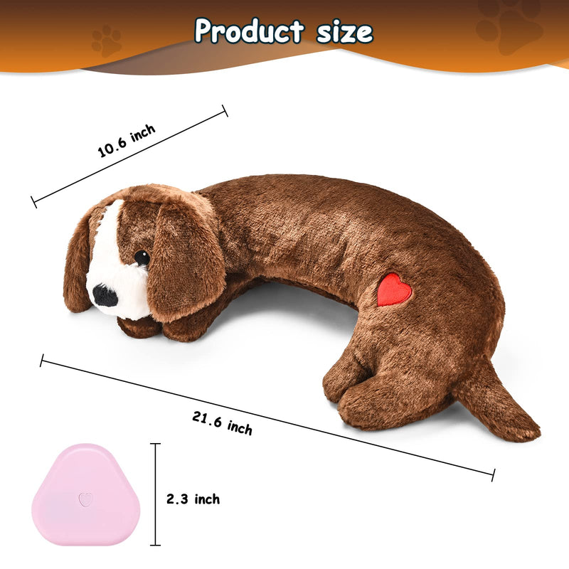Moropaky Heartbeat Toy Puppy Heartbeat Stuffed Animal Heartbeat Plush Toy for Puppy, Dog Heartbeat Toy for Pet Anxiety Relief Behavioral Sleep Aid Crate Kennel Training Puppy Cuddly Comfort Toy… Dark Brown - BeesActive Australia
