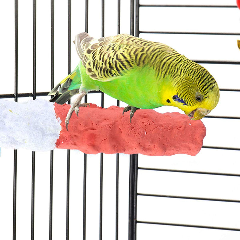 POPETPOP Bird Perches for Parrots-Cuttlebone Calcium Perch Standing Cuttlebone Holder for Birds Cage Accessories - BeesActive Australia