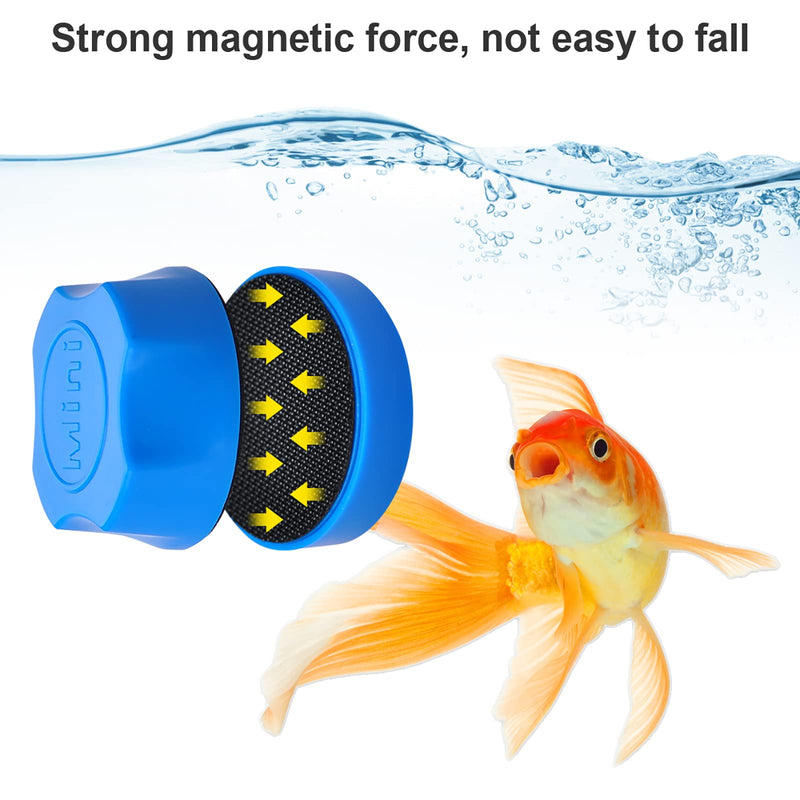 lychee Mini Magnetic Algae Scraper Fish Tank Glass Scrubber, Aquarium Cleaning Brush Blue - BeesActive Australia