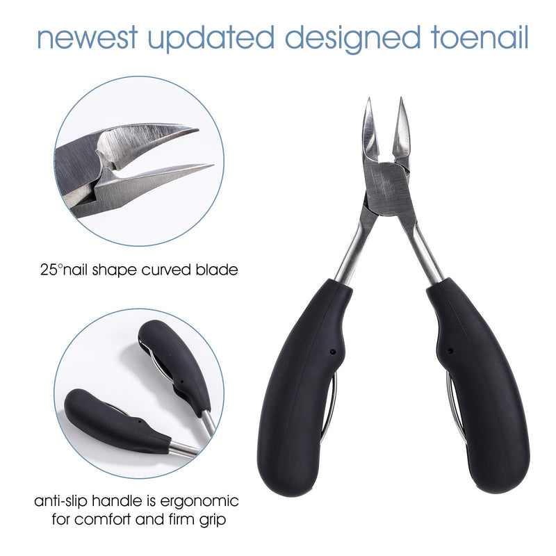 Oneleaf Toenail Clipper Set For Thick and Ingrown Toenails with Toenail Cleaner/Lifter - Premium Professional Stainless Steel Pedicure Tools for Foot Nail Treatment - BeesActive Australia