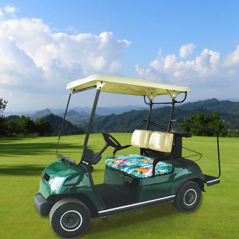 ENYORSEL Golf Cart Seat Cover, Summer Golf Cart Seat Towel, 53x31 Inches, Easy Install and Clean, Made of Superfine Fiber Fabric, Protect Your Cart Seat Seat Cover, Fit Most 2-Person Golf Cart Colorful Pineapple - BeesActive Australia