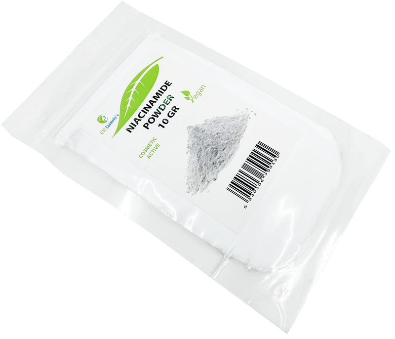 Niacinamide Powder 10gr (vitamin B3) - suitable for a broad range of cosmetic applications in skin care and hair care - BeesActive Australia