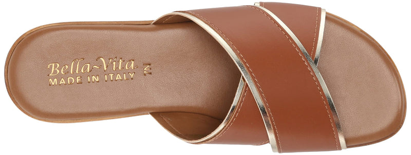 Bella Vita Women's Tab-Italy Flat Sandal 5.5 Whiskey Leather - BeesActive Australia