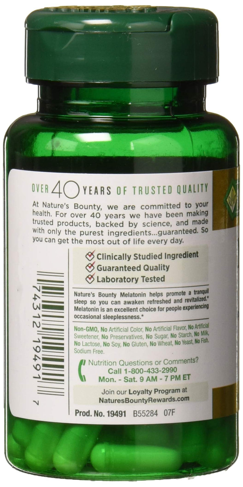 Nature's Bounty Maximum Strength Melatonin 10mg Capsules, 60 CT (Pack of 2) - BeesActive Australia