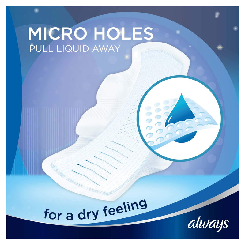 Always Infinity Night Sanitary Towels Wings 10 Pads Revolutionary Technology, Always Comfort and Protection, Size 3 - BeesActive Australia