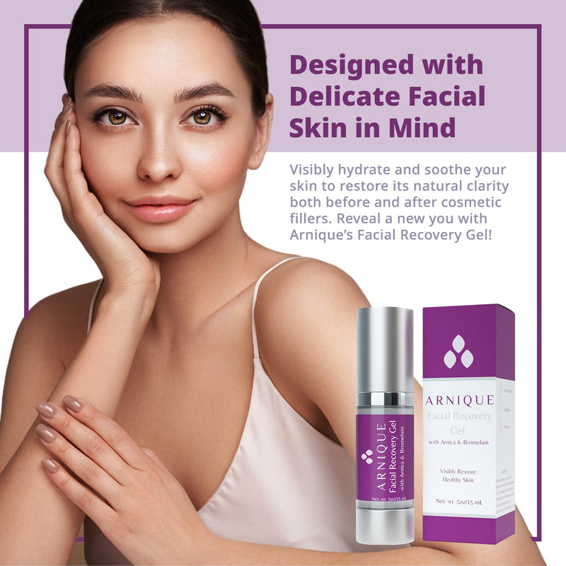 Arnique Arnica Gel for Face - Facial Recovery Gel Aftercare for Fillers & Cosmetic Injection Treatments, Arnica Montana, Bromelain, Hyaluronic Acid & Aloe Vera for Healing Bruising and Swelling After Surgery Skin 1 - BeesActive Australia