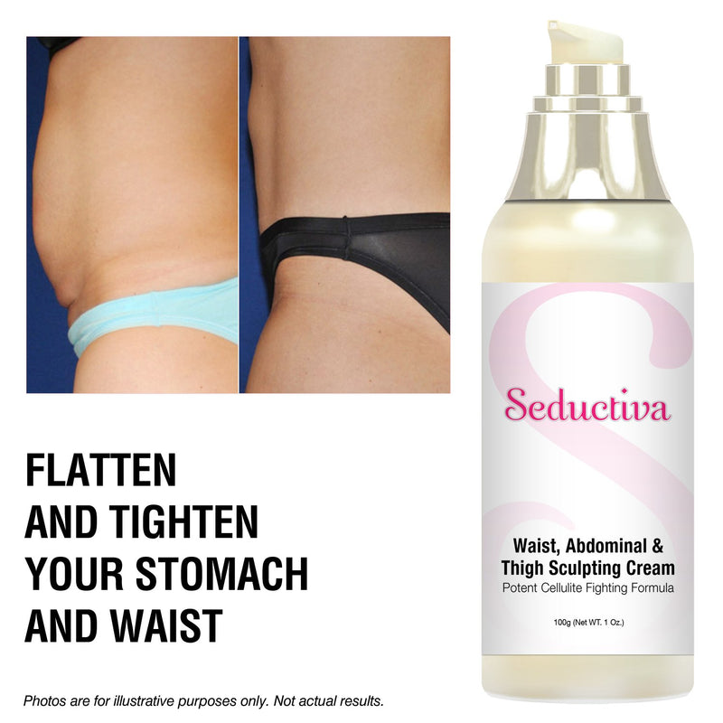 Seductiva Waist, Abdominal & Thigh Sculpting Cream - Potent Cellulite Fighting Formula - Body Slimming & Firming - BeesActive Australia