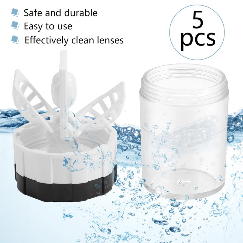 5 Pcs Contact Lens Barrel Cases, Contact Lens Cleaner Contact Washer Manual Rotation Contact Lens Cleaning Container for Eyes Care Classic style - BeesActive Australia