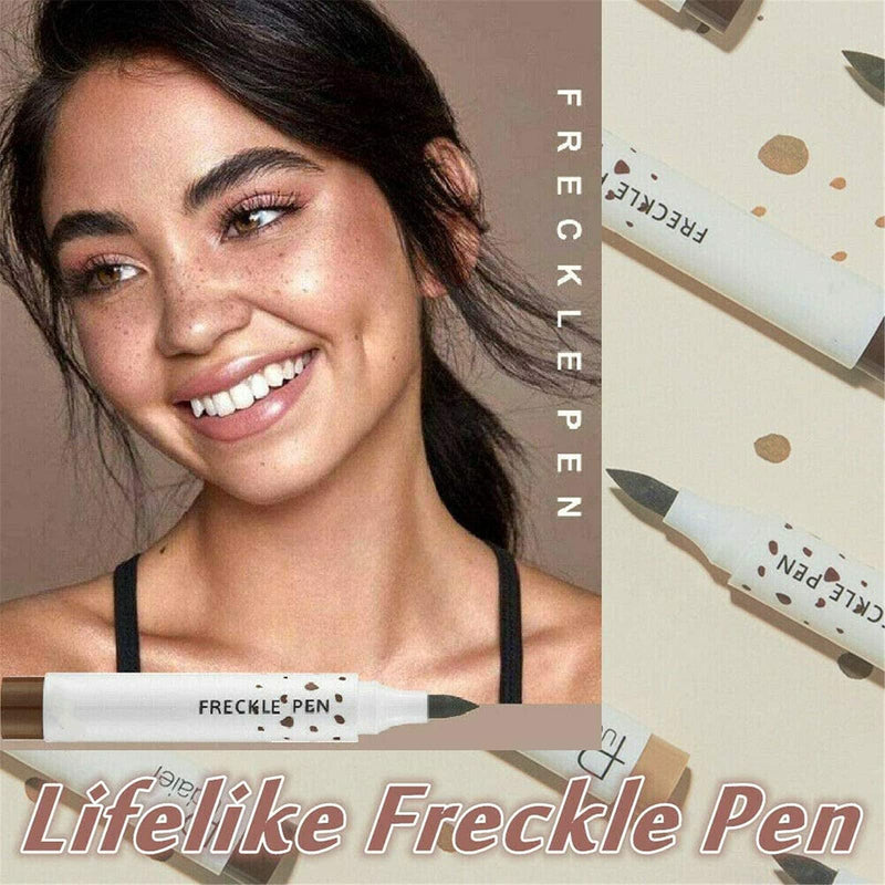 Natural Lifelike Freckle Pen,Faux Freckles Makeup Pen,Soft Lasting Waterproof Dot Spot Pen Create the Most Effortless Sunkissed (Light Brown+Dark Brown) Light Brown+Dark Brown - BeesActive Australia