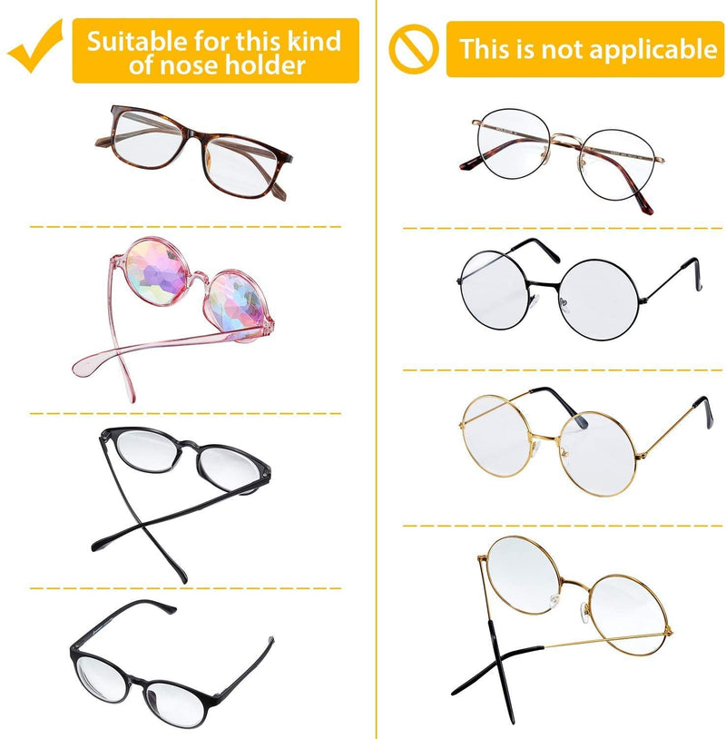 10 Pairs Adhesive Eye Glasses Nose Pads, Water-Drop Shape Stick on Anti-Slip Soft Silicone, Adhesive Nose Pads Glasses Nose Pad for Glasses, Eyeglasses and Sunglasses?1.8mm White? 1.8mm - BeesActive Australia