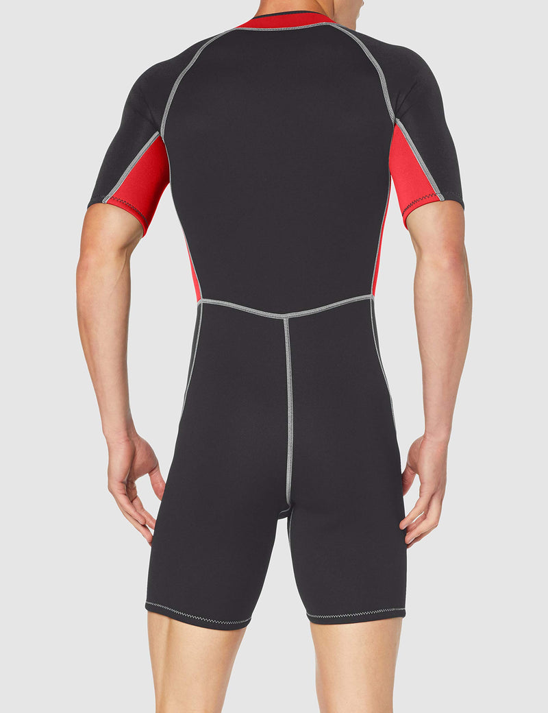 [AUSTRALIA] - SEAC Ciao 2.5mm High Stretch Comfortable Neoprene Short Wetsuit Man Medium Black/Red 