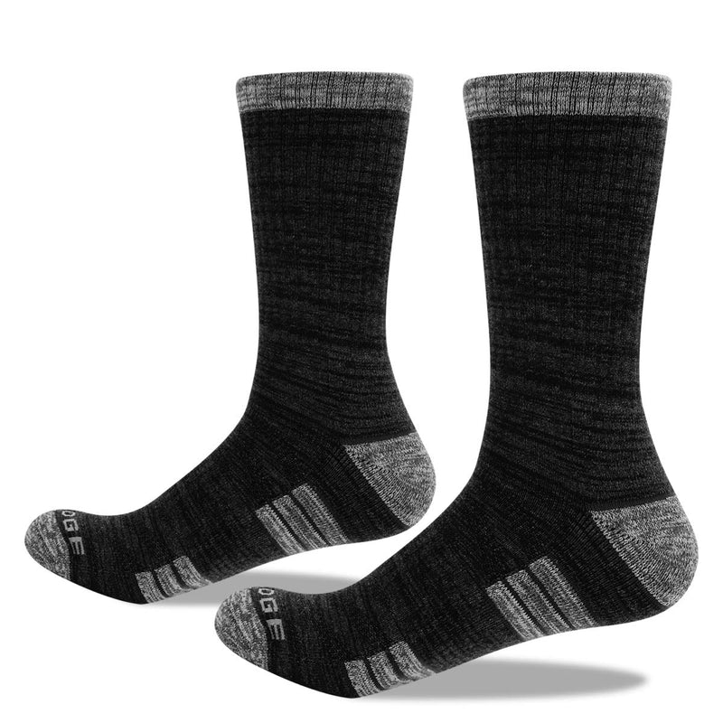 YUEDGE Men's Performance Workout Training Athletic Socks Moisture Wicking Work Boot Cushioned Crew Socks For Size 6-13 1807*dark Grey 11-13 - BeesActive Australia