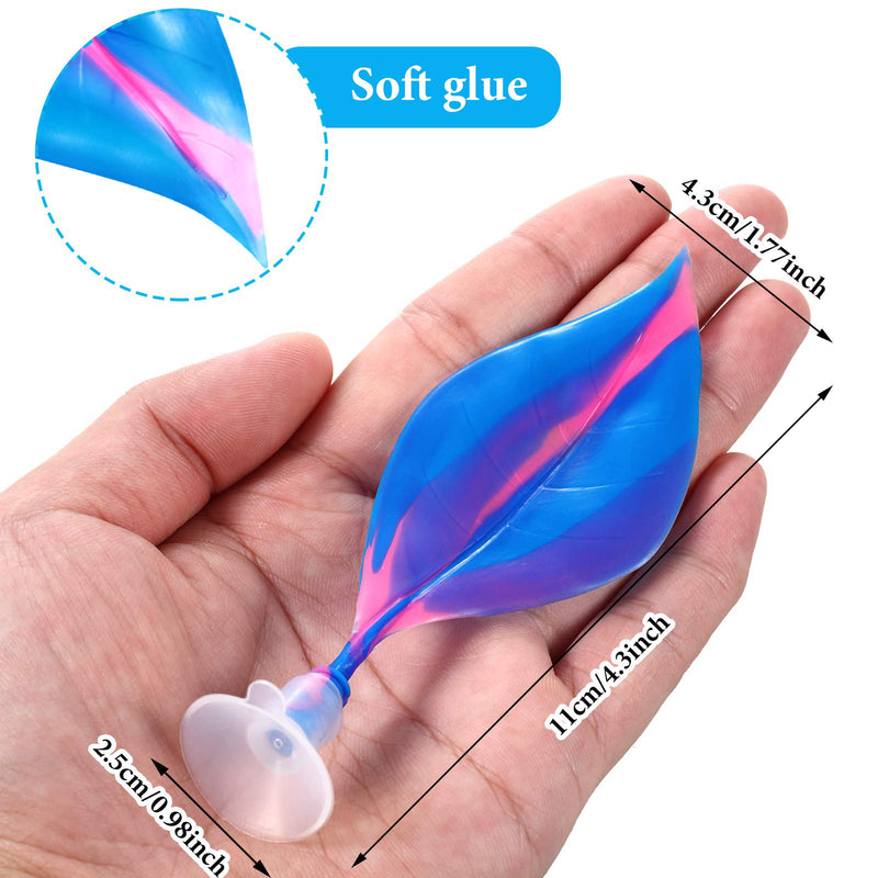 WILLBOND 2 Pieces Silicone Betta Bed Leaf Hammock for Betta Fish, Betta Fish Bed, Practical Resting Spot, No BPA, Comfortable and Safe Blue, Pink - BeesActive Australia