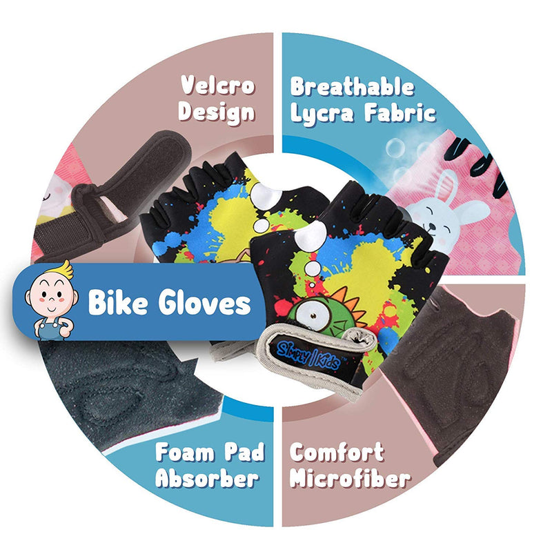 Innovative Soft Kids Knee and Elbow Pads with Bike Gloves | Toddler Protective Gear Set w/Mesh Bag& Sticker | Comfortable& Flexible | Roller-Skating, Skateboard, Bike Knee Pads for Children Boys Girls (2nd Gen) Black Medium - BeesActive Australia