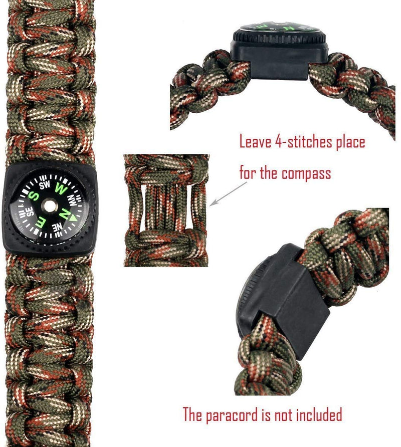 bayite Hard Shell Liquid Filled Button Compass Set for Survival Watch Band Paracord Bracelet Pack of 10 - BeesActive Australia