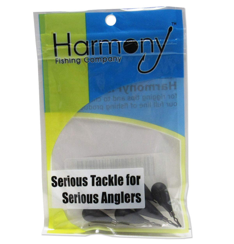 Harmony Fishing - Tungsten Teardrop DropShot/PowerShot Weights (Chip-Proof Oxide Coated, Lead-Free) 1/8oz (6 Pack) - BeesActive Australia