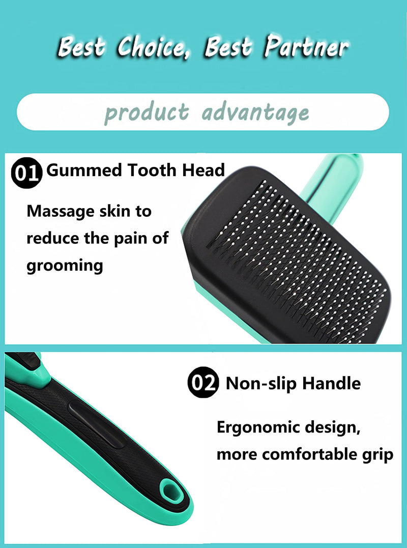 Kiloforest Self Cleaning Slicker Brush – Shedding and Grooming brush for dog and cat, Nail Clippers and Trimmers - with Safety Guard and Free Nail File,Stainless Steel Teeth Combs for dogs&cats(blue) Blue - BeesActive Australia