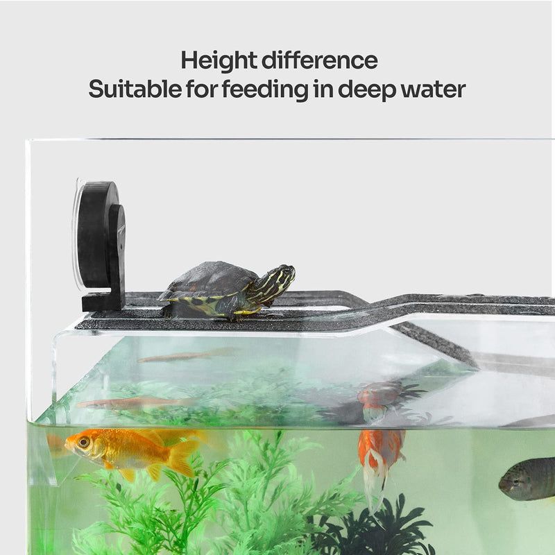 WACOOL Acrylic 3 in 1 Turtle Dock with Ramp & Diving Platform, Deluxe Turtle Platform Ramp for Turtle Resting Climbing Diving with Suction Cup Small(7.68" x 3.34" x 2.36") - BeesActive Australia