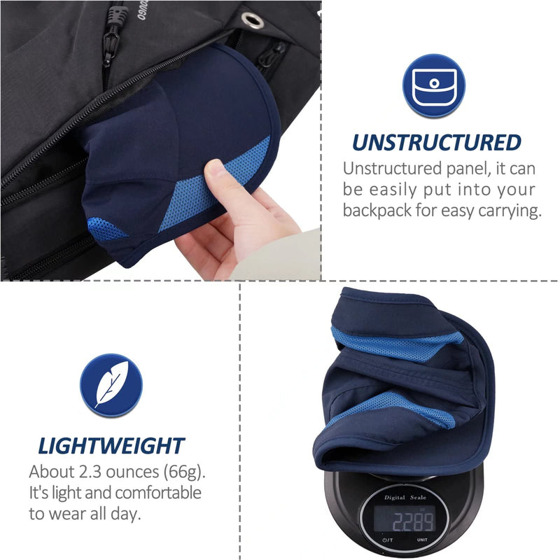 GADIEMKENSD Outdoor Running Hat Unstructured Sports Cap Quick Dry Mesh for Adults Navy 7-7 1/2 - BeesActive Australia