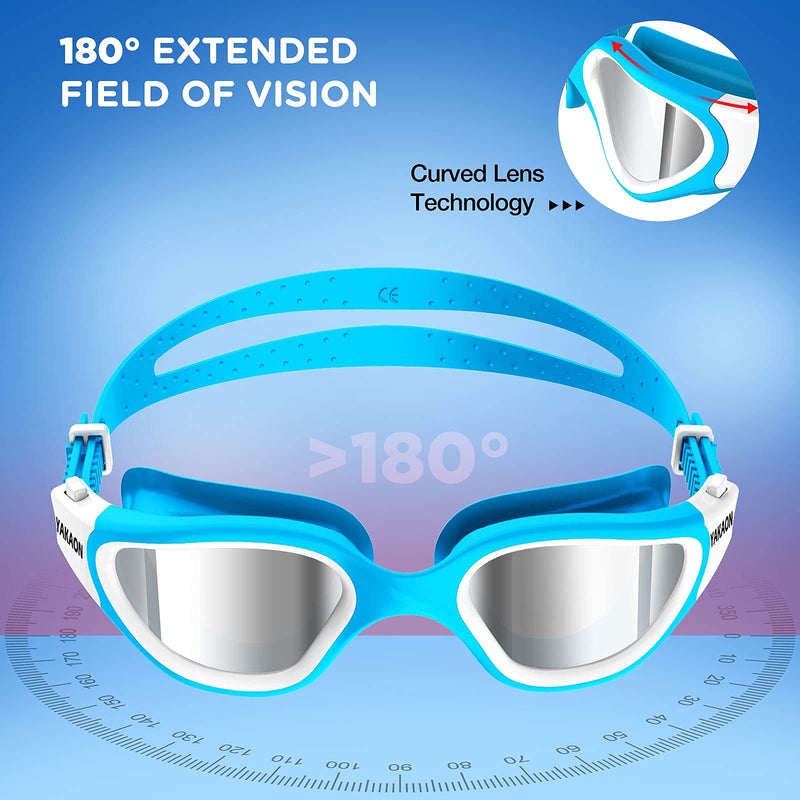 Kids Swim Goggles, YAKAON Polarized Swimming Goggles for Girls and Boys, Anti-Fog UV Protection Swim Goggles for Kids with Protective Bag (Age 6-14) - BeesActive Australia