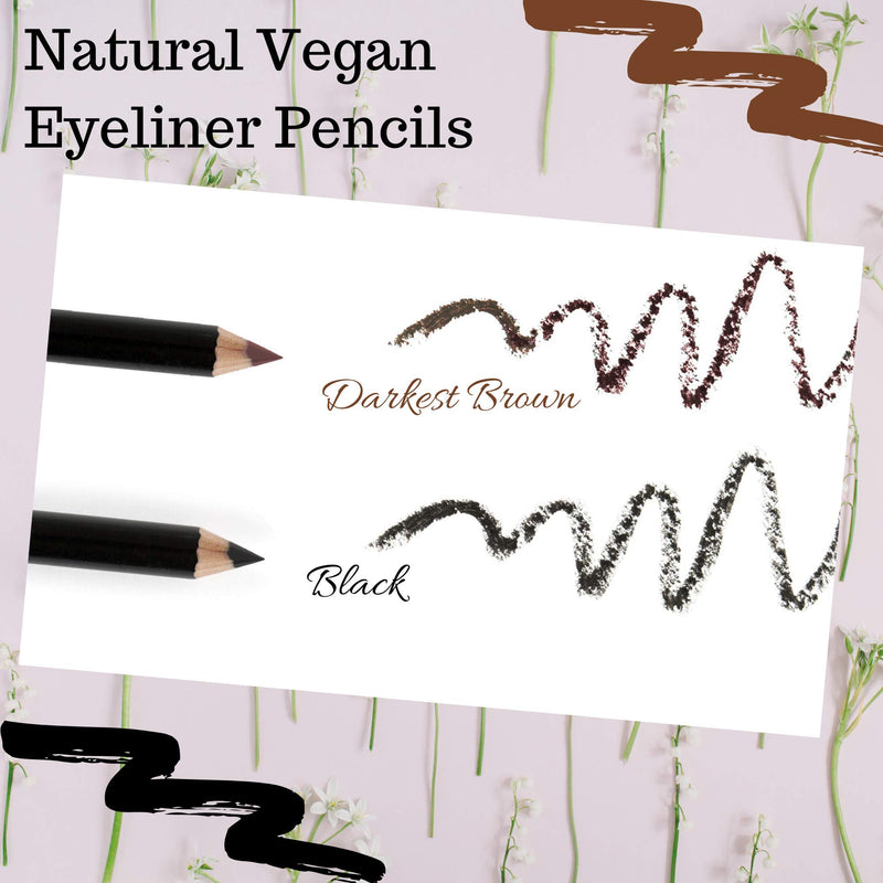 Fifth & Skin Better'n Ur Eyes Eyeliner Pencil (BROWN) PLUS FREE SHARPENER! – NATURAL - Hypoallergenic - Sensitive Eyes - Gluten Free - Cruelty Free - Paraben Free - Smooth Application DARK BROWN - BeesActive Australia