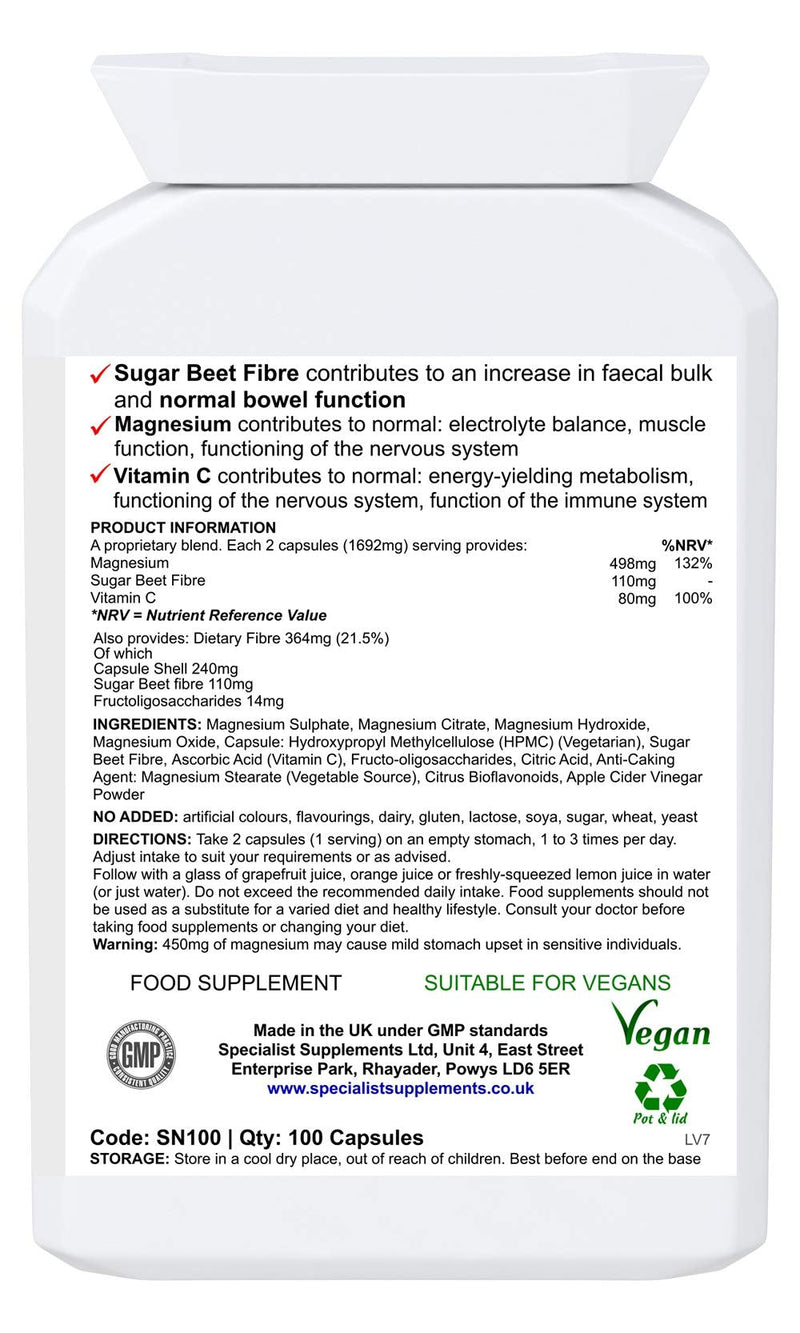 Specialist Supplements Oxy-Klenz Healthy Bowel Function 100 Capsules (Pack of 2) - BeesActive Australia