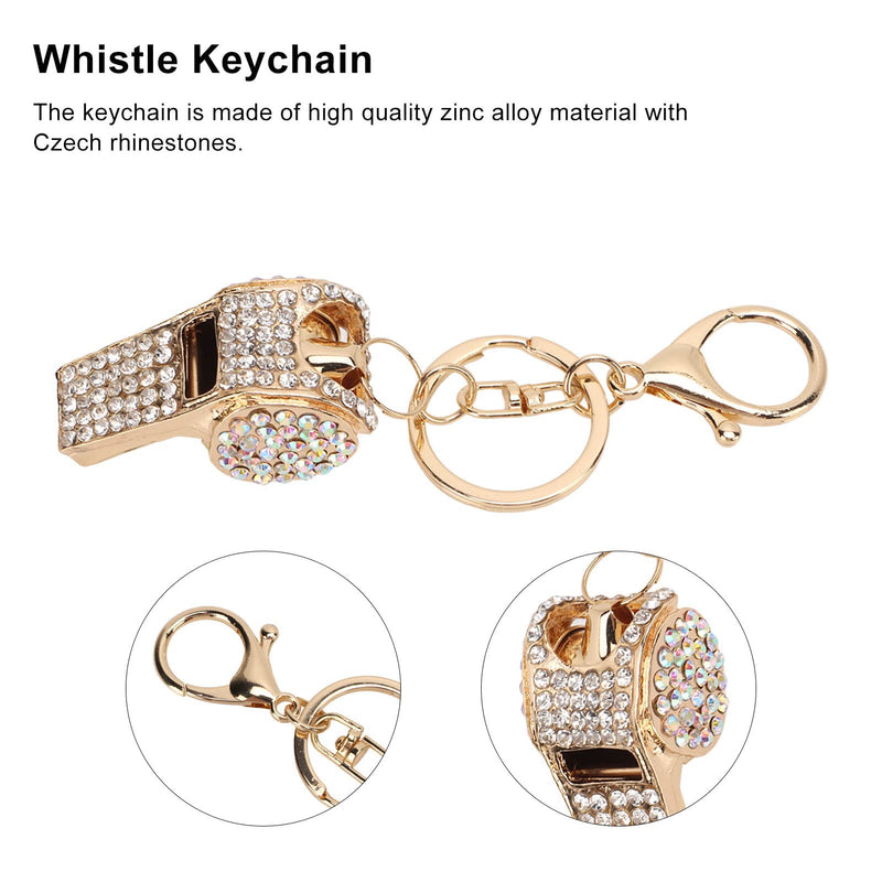 HERCHR Whistle, Shining Whistle Bling Whistle with Keychain for Referees, Coaches, Teachers, Polices, Training White - BeesActive Australia