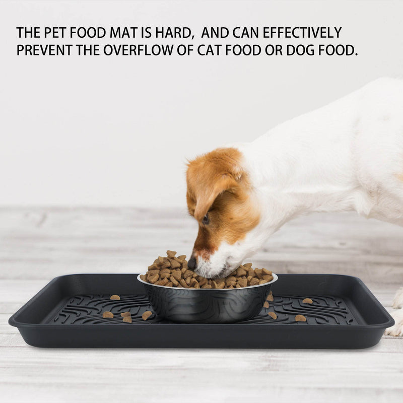 Boot Tray for Heavy Duty Floor Protection-Paint-Dog Bowls, 16.8 x 12.8 inch Multi-Purpose, Shoes, Garden - Mudroom, Entryway, All Weather,Pet Feeding Mat,Use for Indoor and Outdoor Black - BeesActive Australia