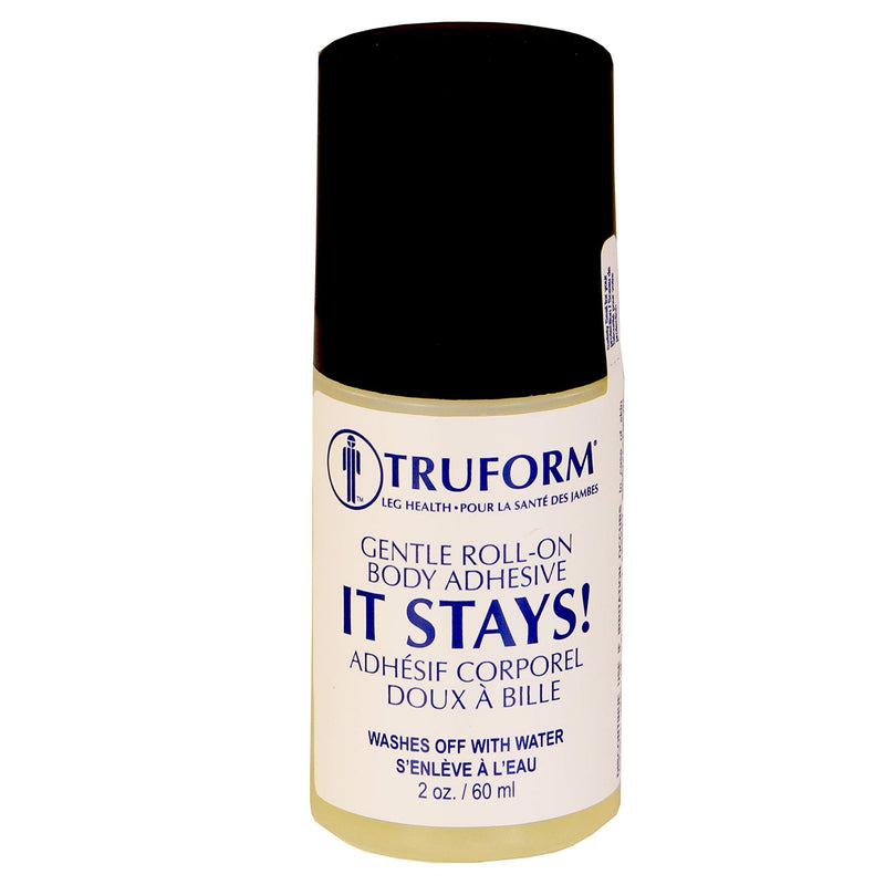 Truform Roll-on Body Adhesive, Prevents Stocking Rolling or Falling Down, 2 fl. Ounce, Made in USA - BeesActive Australia