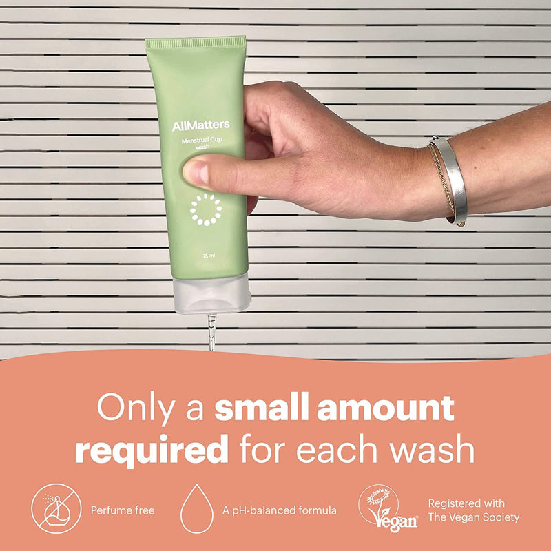 AllMatters (Formerly OrganiCup) Menstrual Cup Wash & Intimate Body Wash 75ml. pH-Balanced. No Perfume & No Allergens. - BeesActive Australia