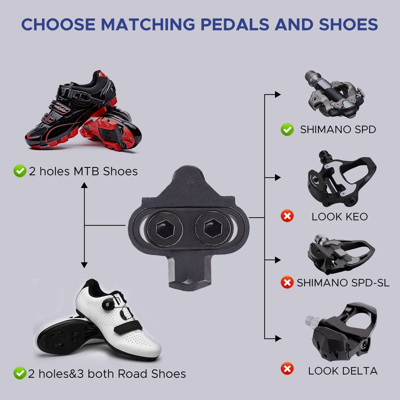 GAPVOS Bike Cleats, Durable Cycling Cleats, Bike Clips Compatible with Shimano SM-SH51 Pedals SPD Cleats for Cycling Shoes, Spin Shoes, Indoor Cycling & Mountain Bike Cleats… Black - BeesActive Australia