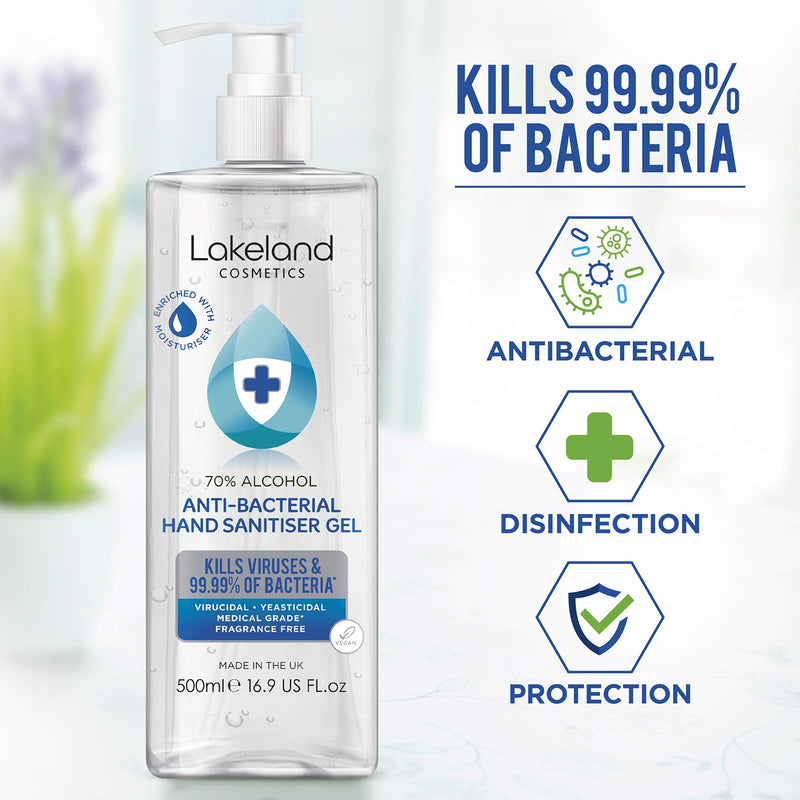 Hand Gel 70% Alcohol 500ml - Anti-Bacterial Hand Hygiene Sanitiser Gel Rub, sanitizer… 500 ml (Pack of 1) - BeesActive Australia