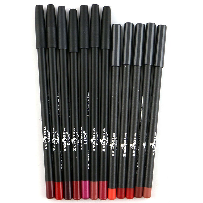 12pc Italia Deluxe Ultra Fine Lip Liner set of 12 color - BeesActive Australia