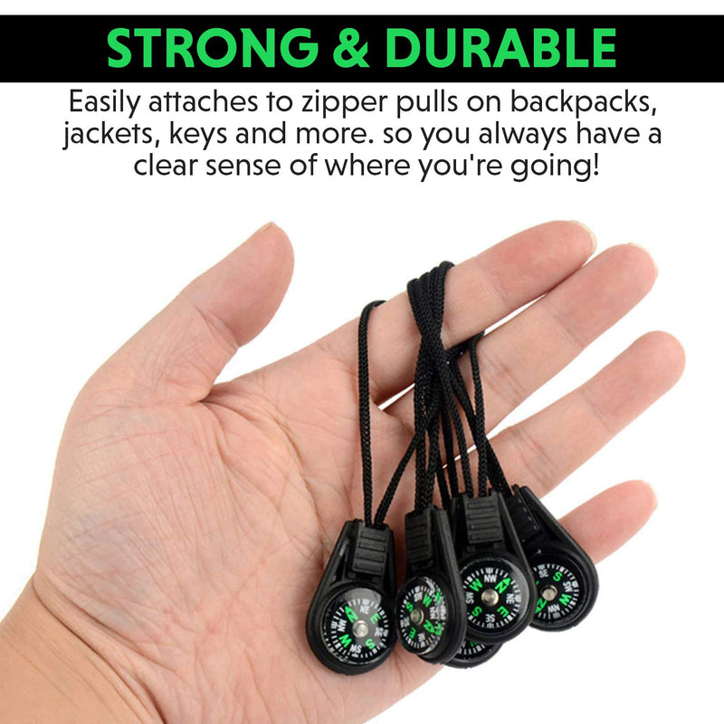 SPYSEE Mini Survival Compass Pack of 10 - Outdoor Camping Hiking Pocket Compass Liquid Filled Mini Compass for Paracord Bracelet Necklace Key Chain - BeesActive Australia