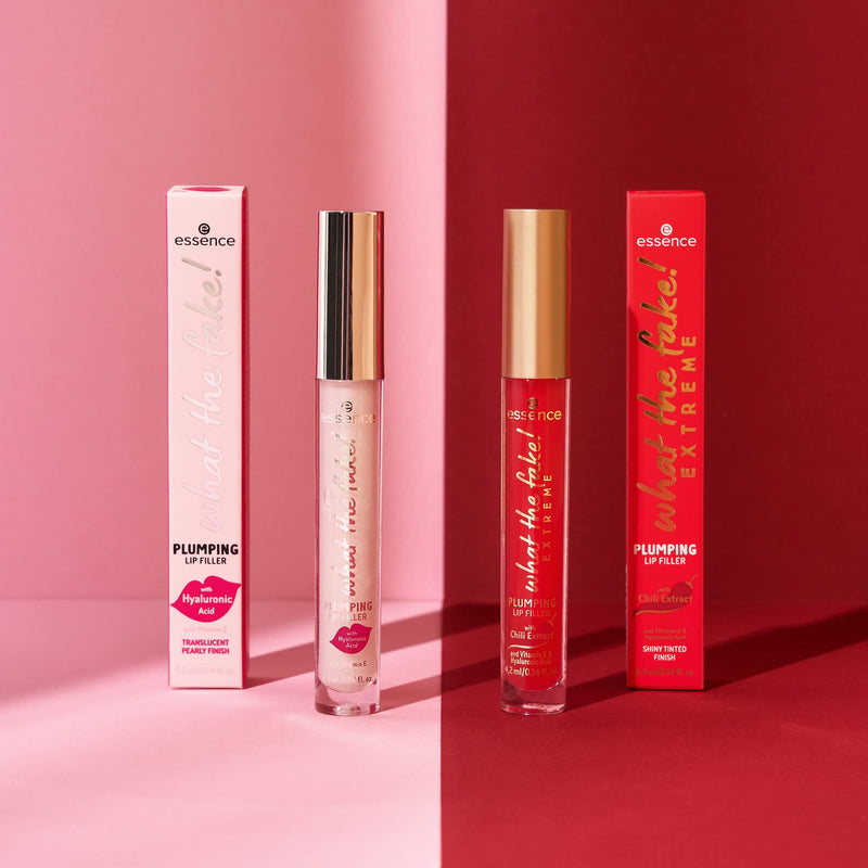 Essence What the fake! Extreme Plumping Lip Filler with Chili Extract 4.2 ml Lip Gloss with Shiny Tinted Finish - BeesActive Australia