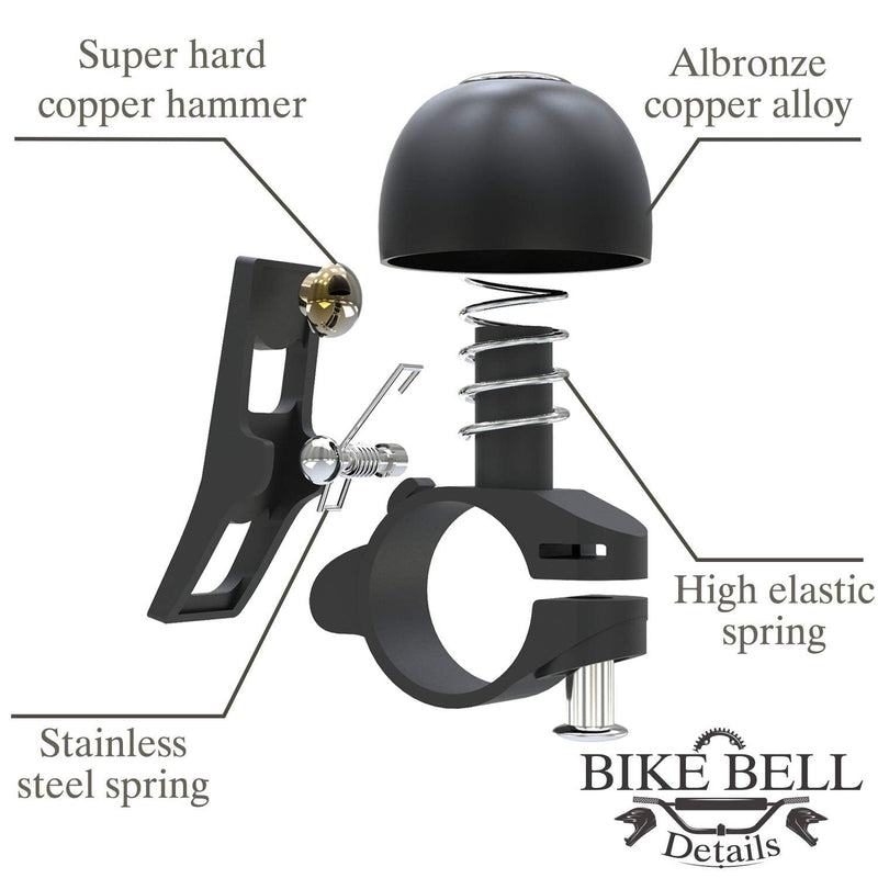 Sportout Copper Alloy Bike Bell, Classic Bicycle Bell, Loud Sound Bike Ring for Road Bike, Mountain Bike, City Bike, Sports Bike, Cruiser Bike, BMX Bike - BeesActive Australia