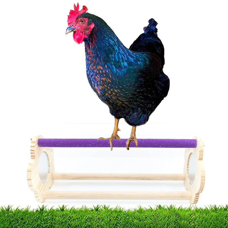 DuvinDD Chicken Toys Coop Chicken Swing Toy for Hens Solid Wooden Chicken Perch Roosting Bar Stand Chicken Coop Accessories for Birds Poultry Rooster Chicks - BeesActive Australia
